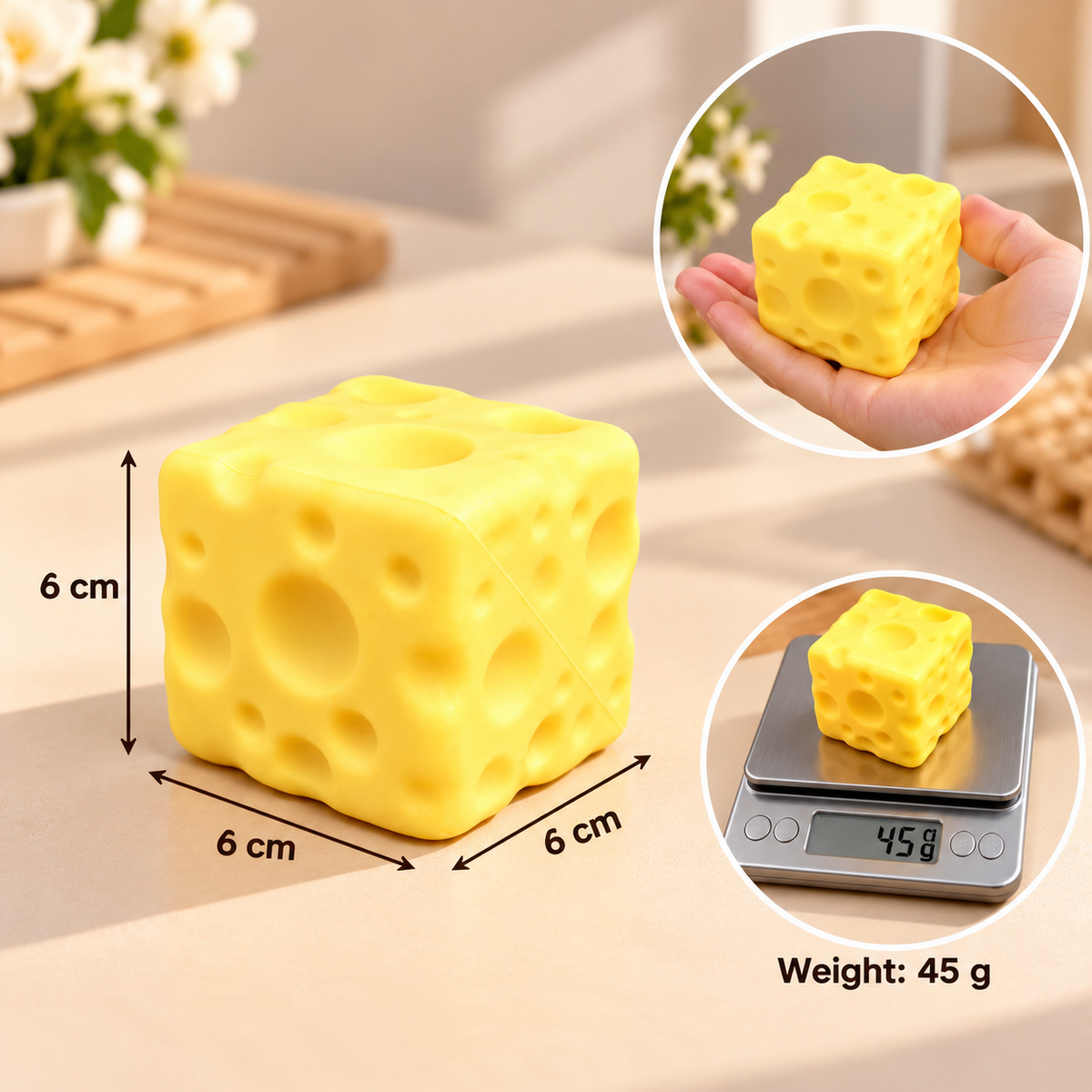 Cheese Squishy Mystery Box – Soft Slow-Rising Sensory Toy