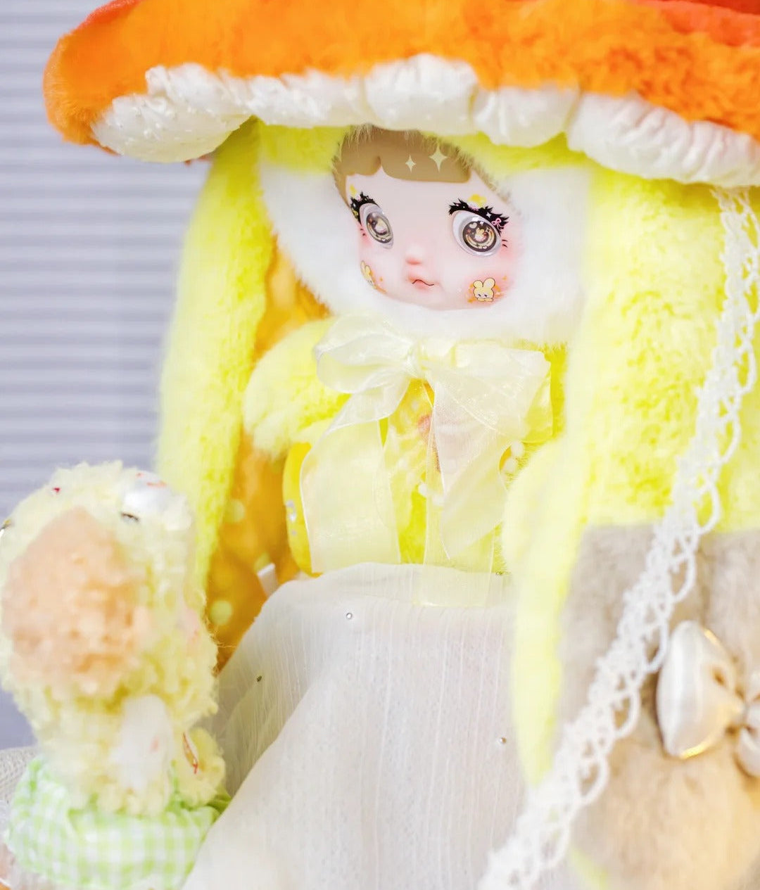 Nommi 400% Mushroom Hat Series Large Plush Blind Box - Giant Fairy Tale Mystery Toy with Interchangeable Eyes & Hats