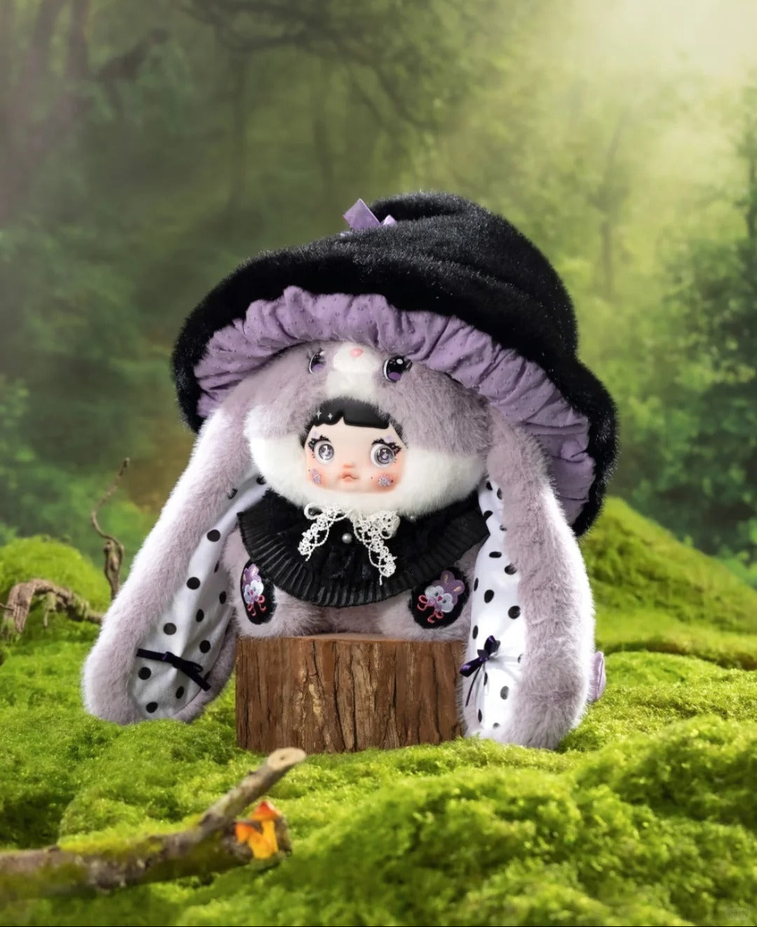 Nommi 400% Mushroom Hat Series - Giant Forest Elf Bunny Blind Box, Dreamy Fairy Tale Mystery Plush Collectible