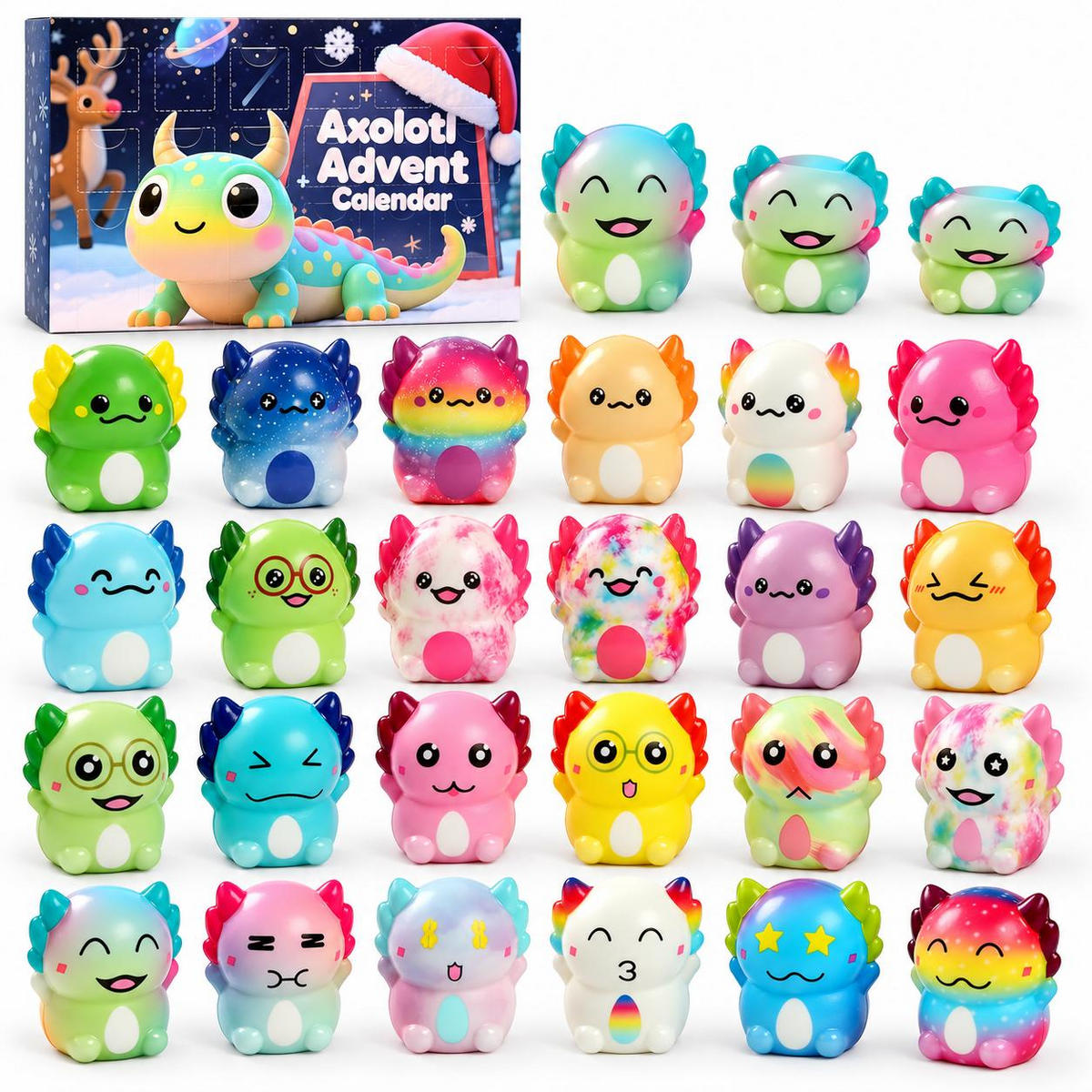 24-Day Christmas Squishy Advent Calendar – Soft Fidget Toys Countdown Mystery Gift Box