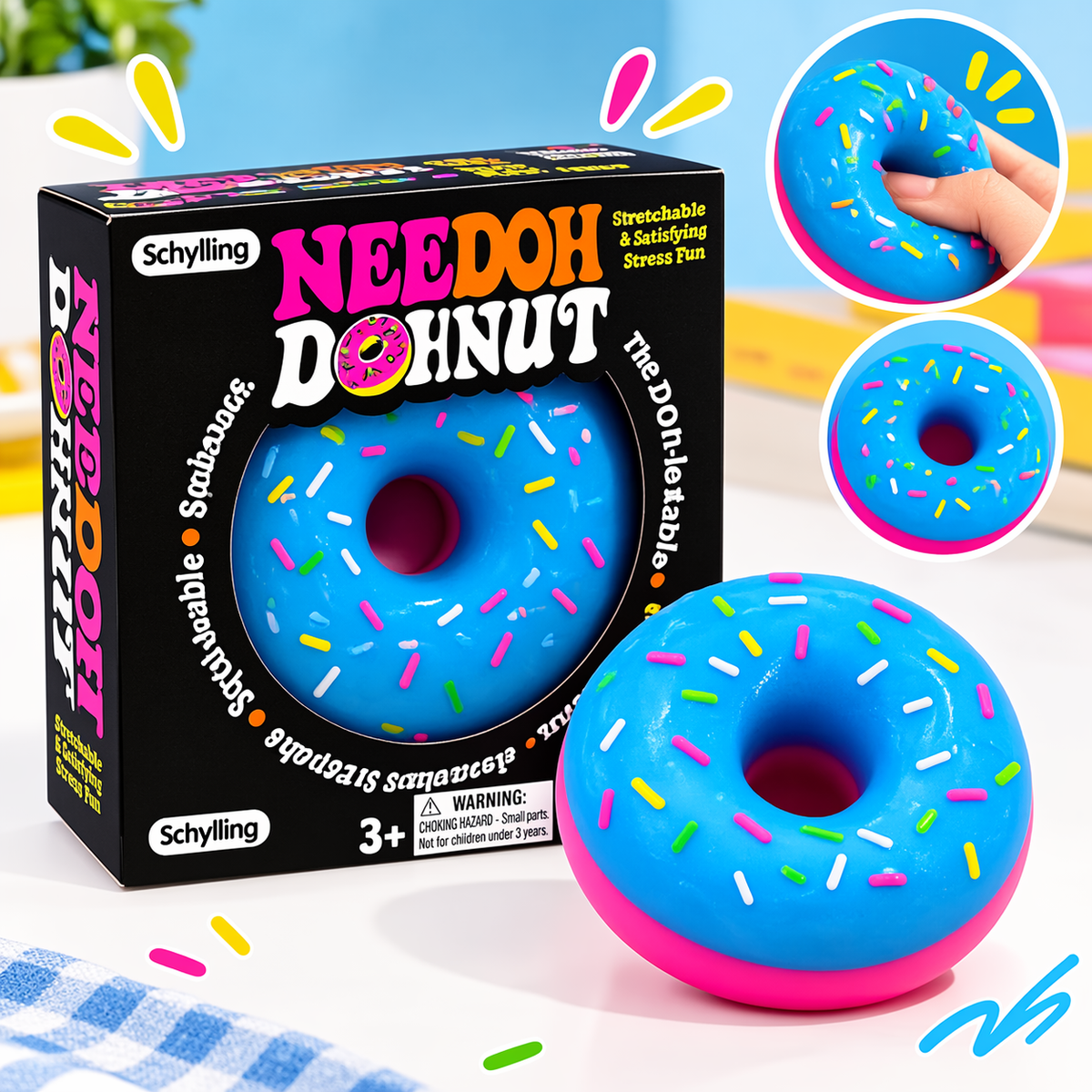 Cute Donut Squishy Toy – Soft TPR Stress Relief Sensory Fidget Toy
