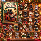 24-Day Scottie Dog Advent Calendar – Cute Christmas Dog Ornaments Countdown Mystery Gift Box