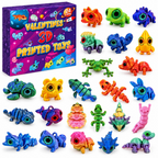 24-Day Animal Advent Calendar – Cute 3D Plastic Animal Figures Christmas Countdown Mystery Gift Box