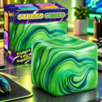 Swirl Ice Cube Squishy Toy – 5cm TPR Sensory Fidget