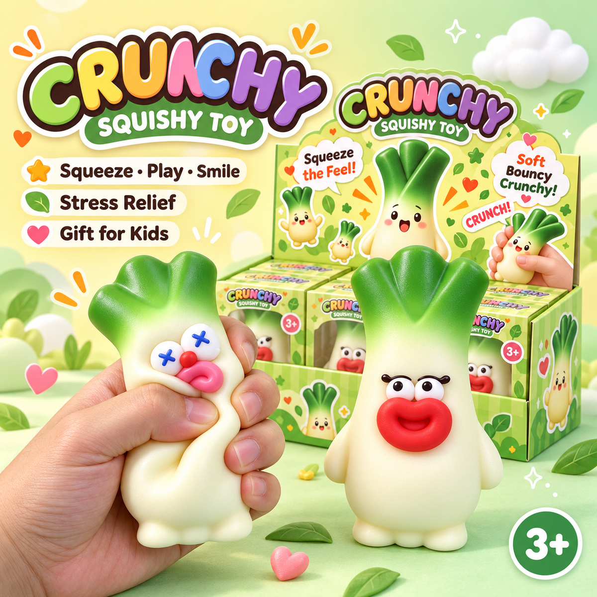 Crunchy Squishy Monster Blind Box – Soft Squeezable Sensory Fidget Toy with Fun Crunchy Sounds