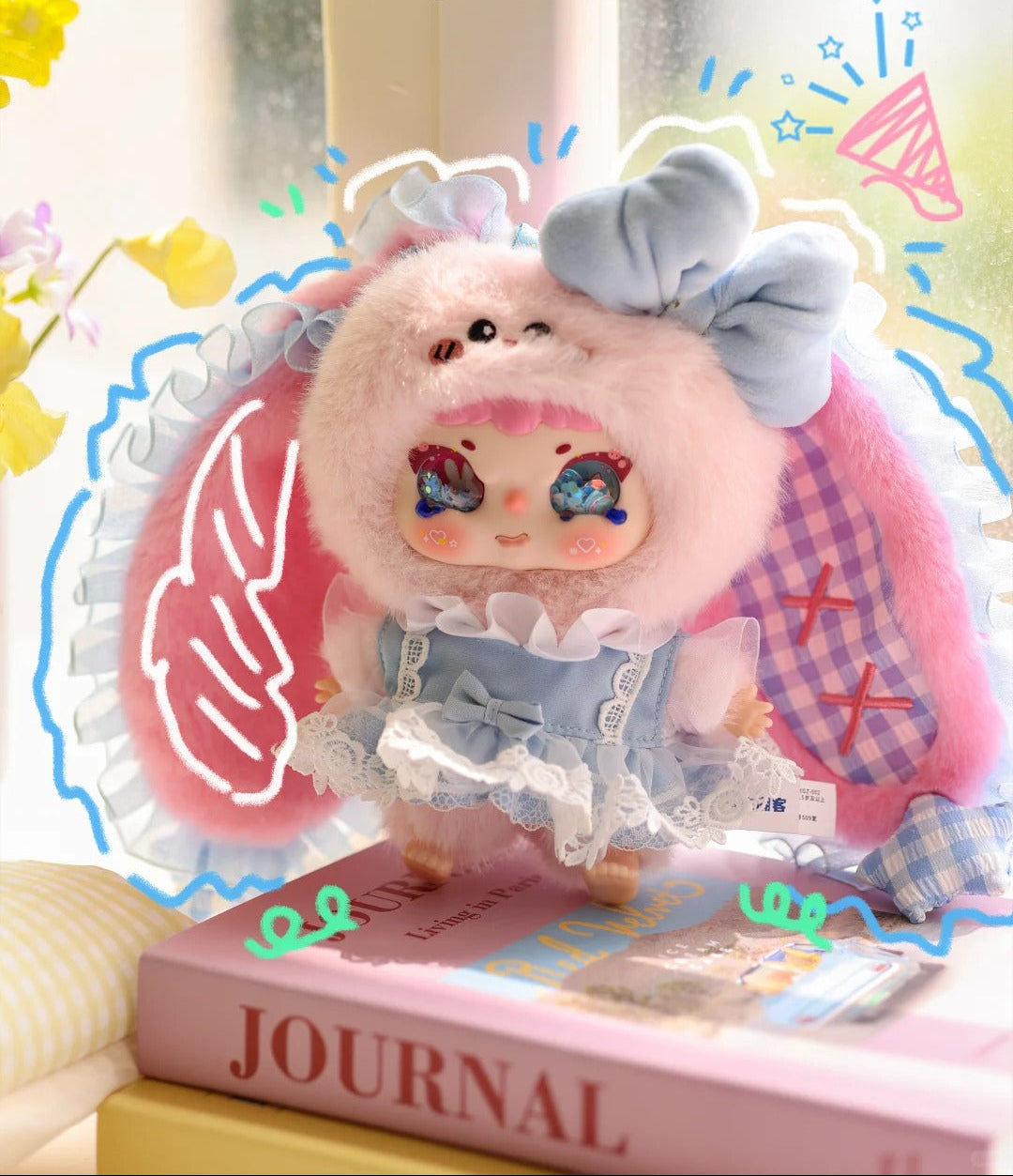 Jiimo Meow Rabbit Diary 200% Series - Star Dream Bunny (Big Hidden Edition) Super Rare Mystery Art Toy