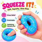 Cute Donut Squishy Toy – Soft TPR Stress Relief Sensory Fidget Toy