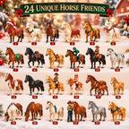 24-Day Horse Advent Calendar – Cute Mini Horse Ornaments Christmas Countdown Mystery Gift Box