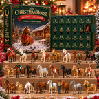 24-Day Horse Advent Calendar – Cute Mini Horse Ornaments Christmas Countdown Mystery Gift Box