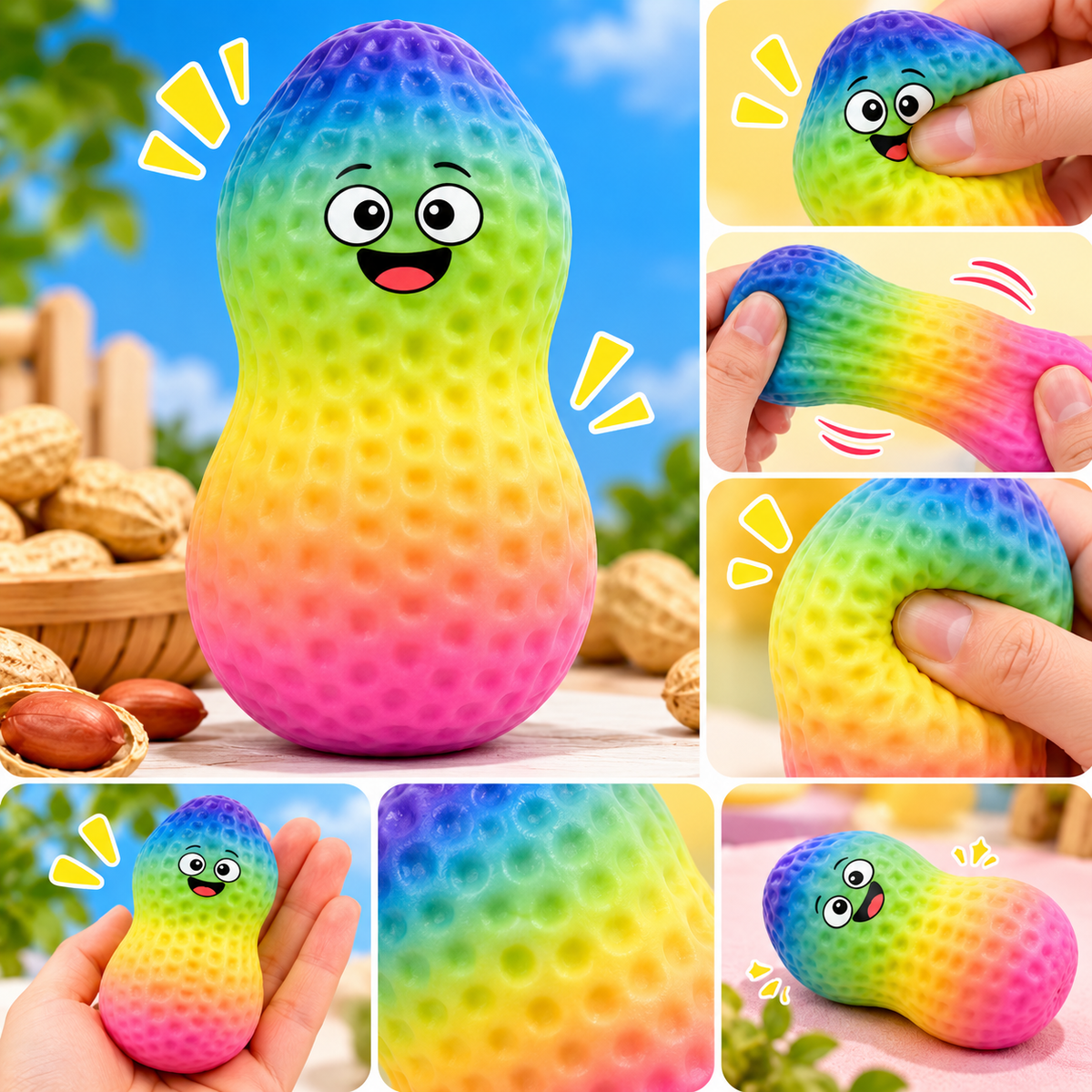 Peanut Squishy Mystery Box – Soft Slow-Rising Sensory Toy