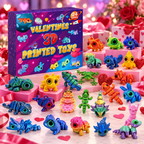 24-Day Animal Advent Calendar – Cute 3D Plastic Animal Figures Christmas Countdown Mystery Gift Box