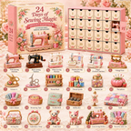 24-Day Sewing Advent Calendar – Mini Sewing Collectibles Christmas Countdown Mystery Gift Box