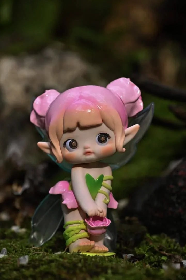 Nommi "Little World" Series Blind Box - Fantasy Art Toy Collection with Movable Eyes & Translucent Details (Mushroom, Wizard, Butterfly & More)