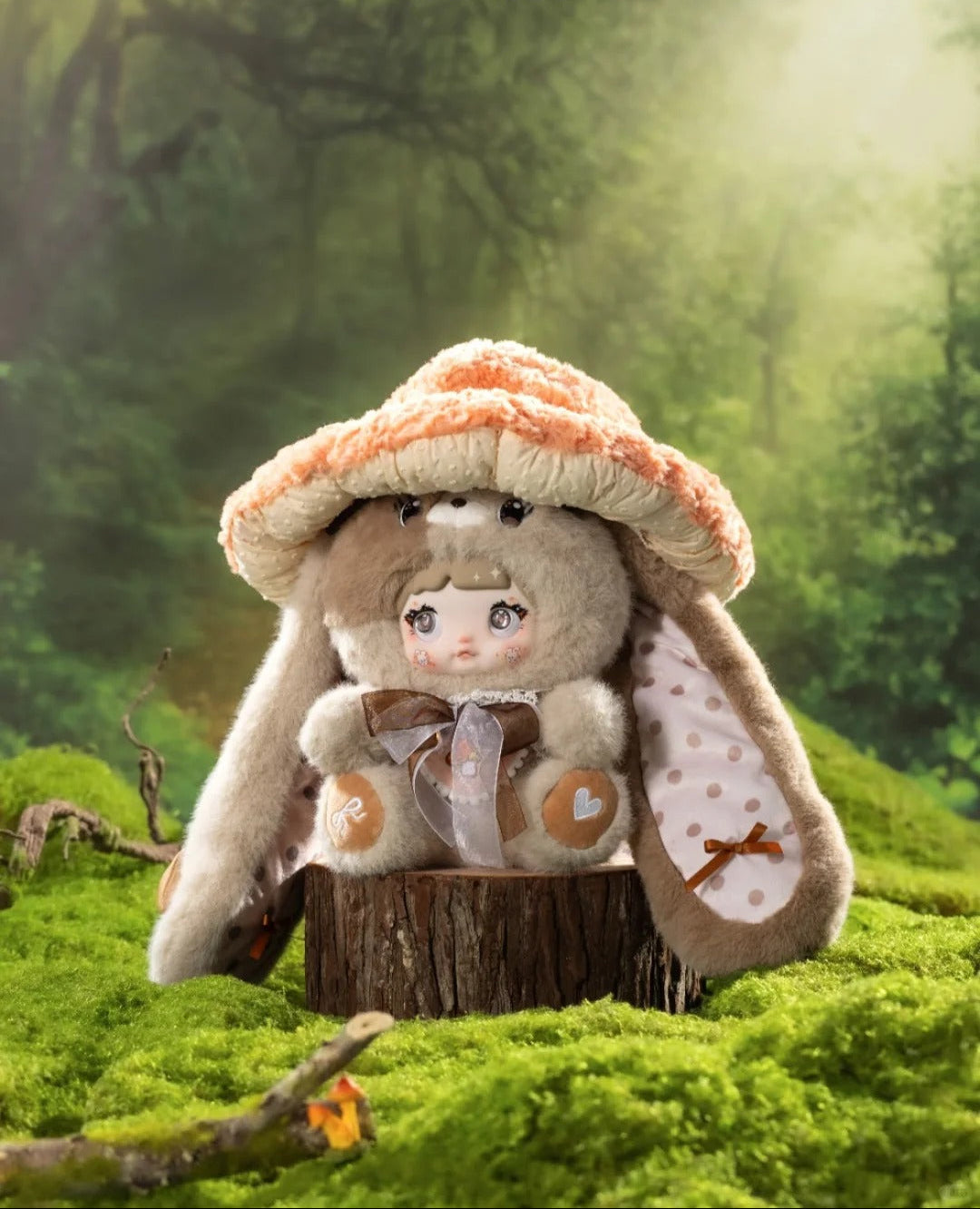 Nommi 400% Mushroom Hat Series - Giant Forest Elf Bunny Blind Box, Dreamy Fairy Tale Mystery Plush Collectible