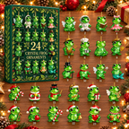 24-Day Frog Advent Calendar – Crystal-Style Frog Ornaments Christmas Countdown Mystery Box