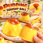 Caramel Pudding Squishy – Realistic TPR Dessert Sensory Squeeze Toy with Soft Texture