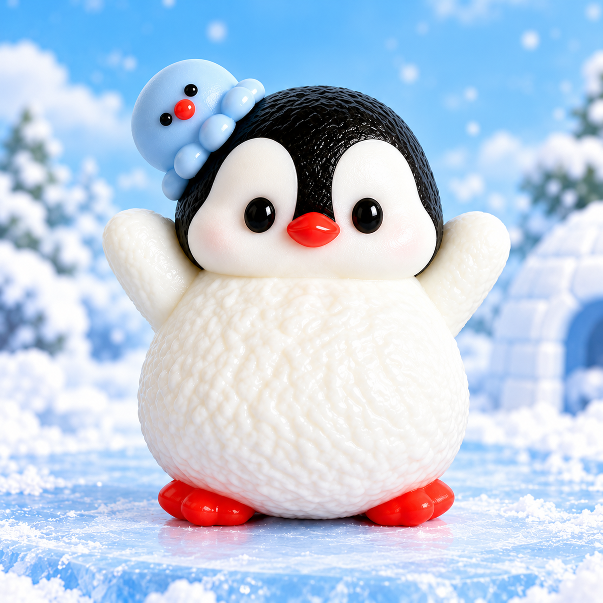 Cute Penguin Squishy – Food-Grade Silicone Sensory Toy