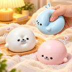 Cute Seal Mochi Squishy – Slow-Rising Sensory Squeeze Toy with Soft Texture and Desk Companion Design