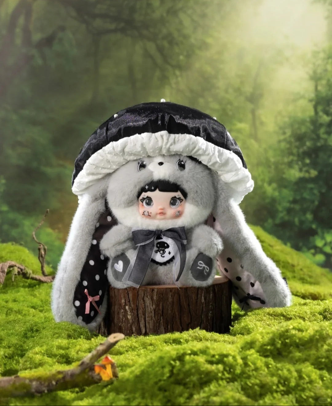 Nommi 400% Mushroom Hat Series - Giant Forest Elf Bunny Blind Box, Dreamy Fairy Tale Mystery Plush Collectible