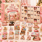 24-Day Sewing Advent Calendar – Mini Sewing Collectibles Christmas Countdown Mystery Gift Box