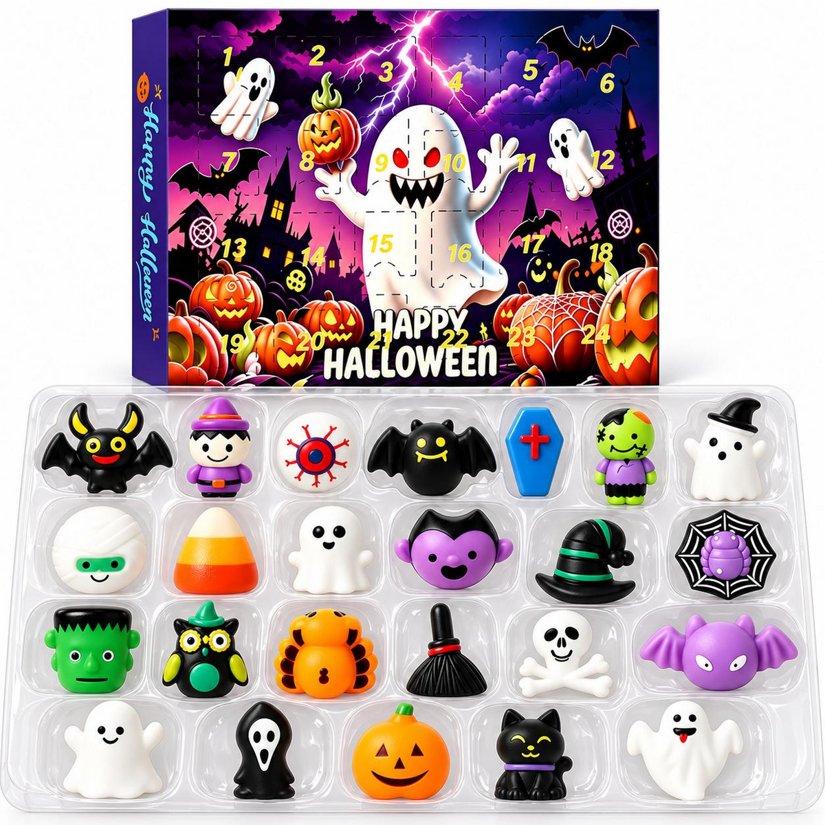 24-Day Christmas Squishy Advent Calendar – Cute Stress Relief Toys Countdown Mystery Gift Box