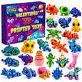 24-Day Animal Advent Calendar – Cute 3D Plastic Animal Figures Christmas Countdown Mystery Gift Box