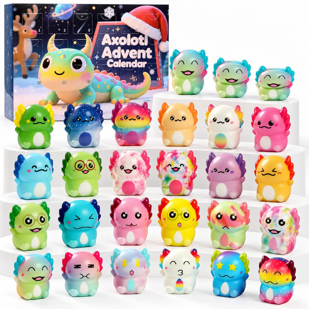 24-Day Christmas Squishy Advent Calendar – Soft Fidget Toys Countdown Mystery Gift Box