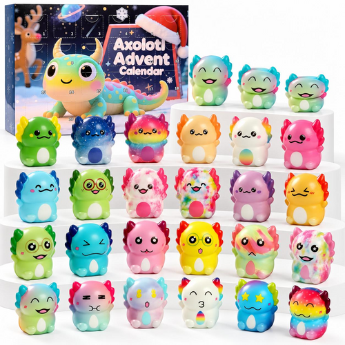 24-Day Christmas Squishy Advent Calendar – Soft Fidget Toys Countdown Mystery Gift Box