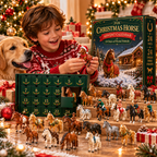 24-Day Horse Advent Calendar – Cute Mini Horse Ornaments Christmas Countdown Mystery Gift Box