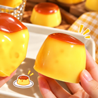 Caramel Pudding Squishy – Realistic TPR Dessert Sensory Squeeze Toy with Soft Texture
