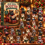 24-Day Scottie Dog Advent Calendar – Cute Christmas Dog Ornaments Countdown Mystery Gift Box
