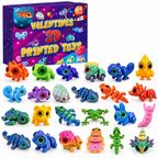 24-Day Animal Advent Calendar – Cute 3D Plastic Animal Figures Christmas Countdown Mystery Gift Box