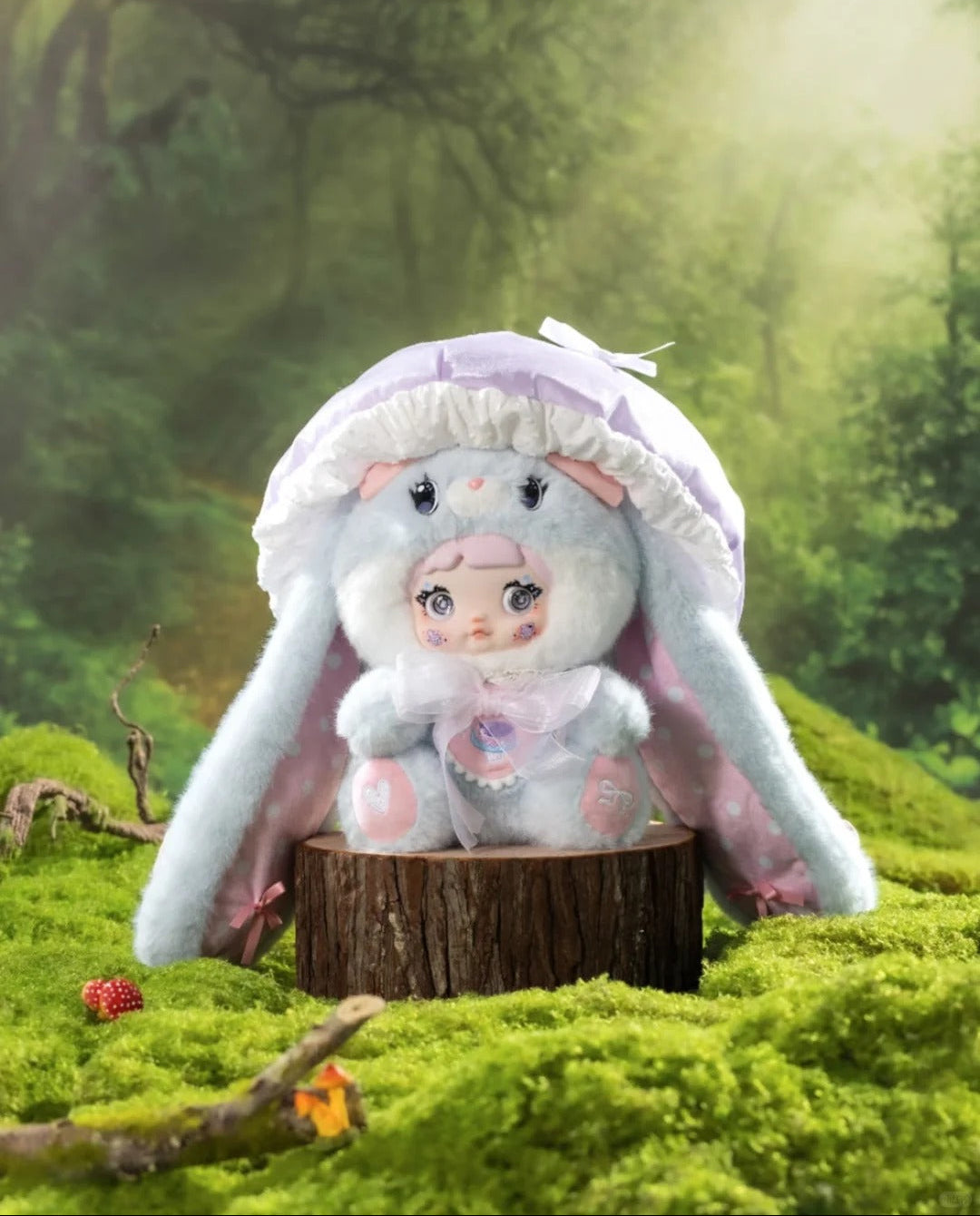 Nommi 400% Mushroom Hat Series - Giant Forest Elf Bunny Blind Box, Dreamy Fairy Tale Mystery Plush Collectible