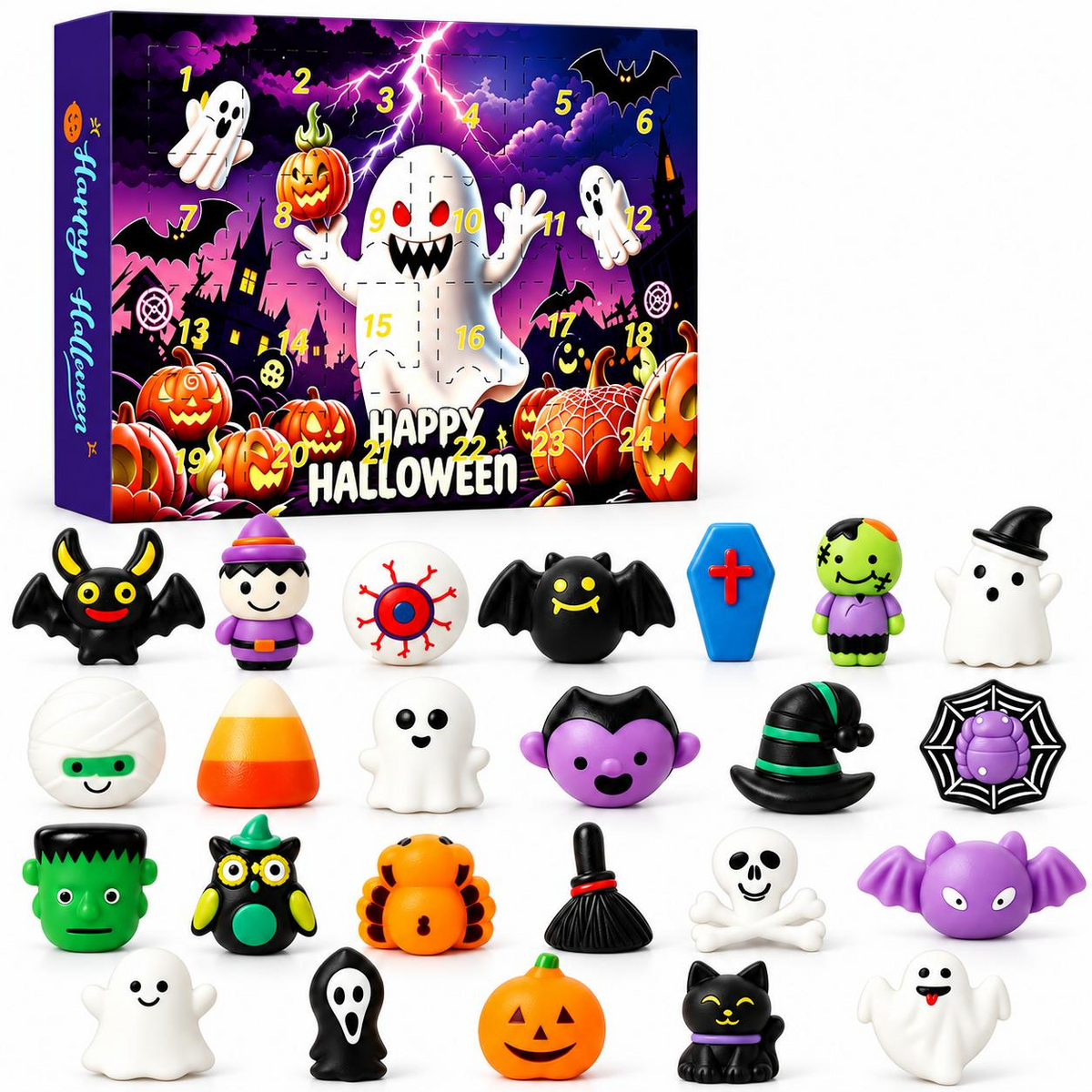 24-Day Christmas Squishy Advent Calendar – Cute Stress Relief Toys Countdown Mystery Gift Box