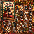 24-Day Scottie Dog Advent Calendar – Cute Christmas Dog Ornaments Countdown Mystery Gift Box