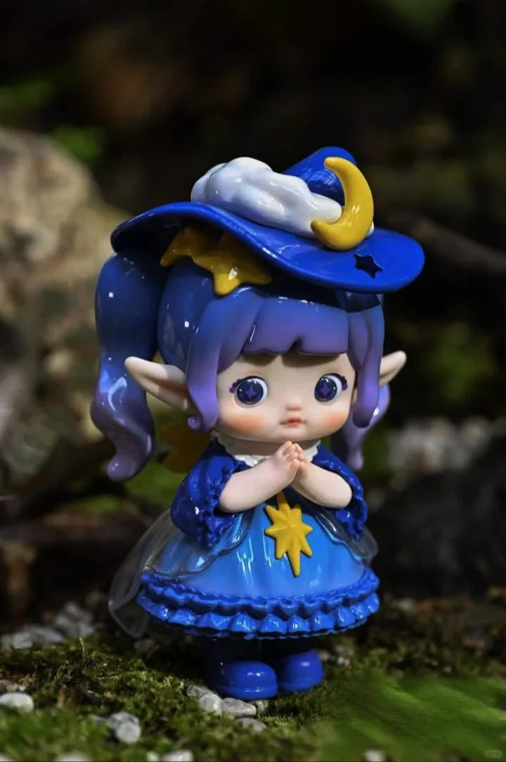 Nommi "Little World" Series Blind Box - Fantasy Art Toy Collection with Movable Eyes & Translucent Details (Mushroom, Wizard, Butterfly & More)