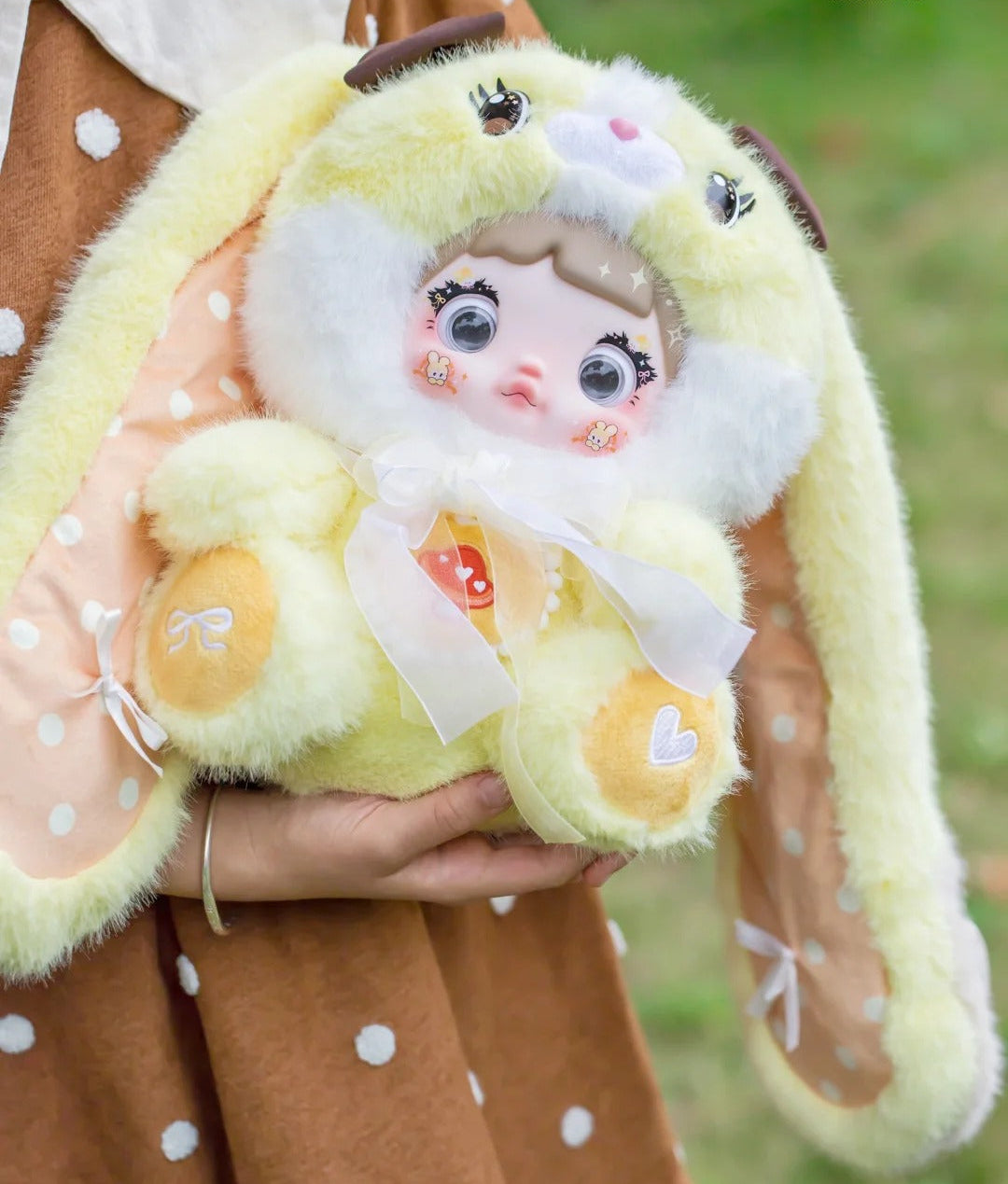 Nommi 400% Mushroom Hat Series Large Plush Blind Box - Giant Fairy Tale Mystery Toy with Interchangeable Eyes & Hats
