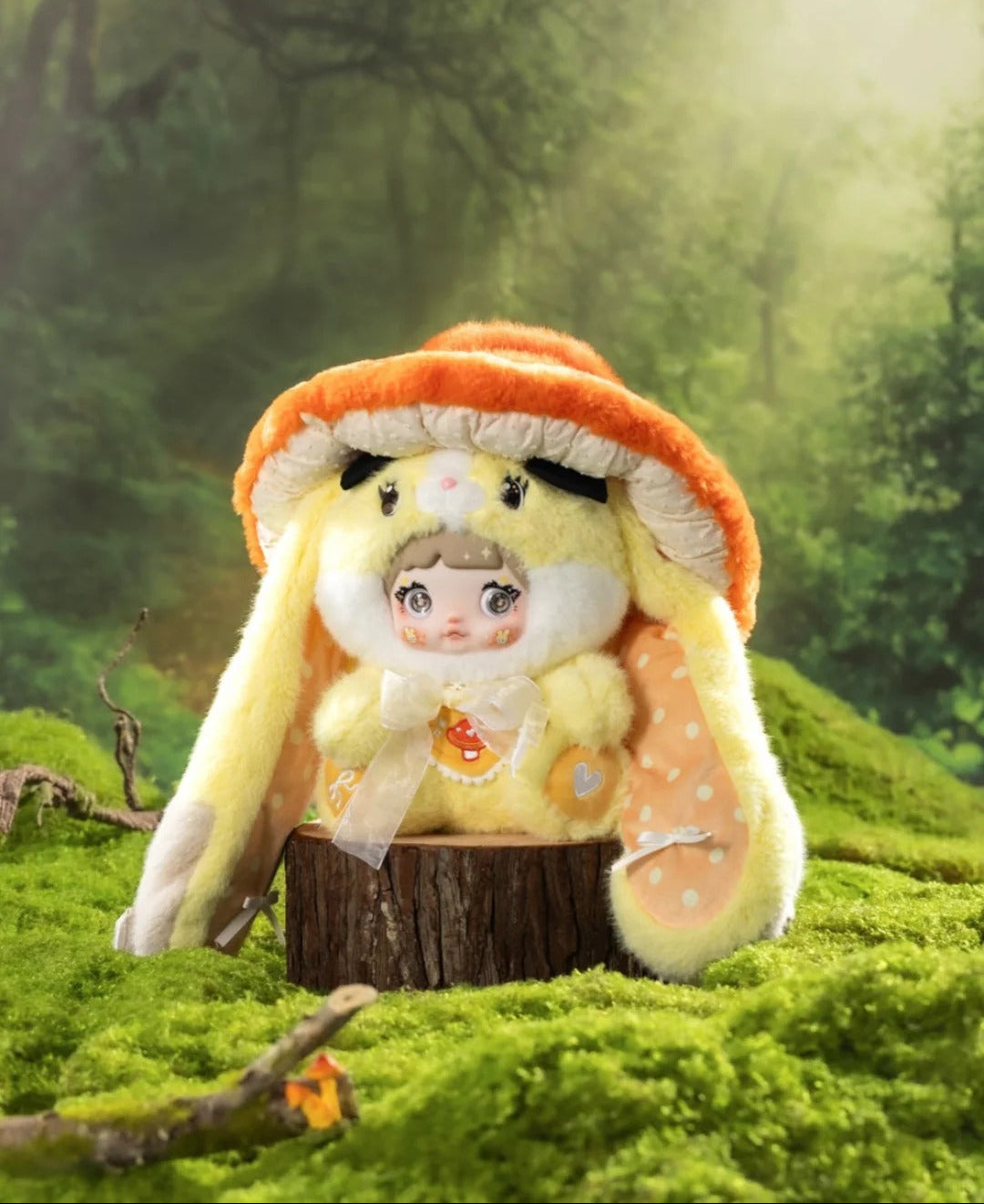 Nommi 400% Mushroom Hat Series - Giant Forest Elf Bunny Blind Box, Dreamy Fairy Tale Mystery Plush Collectible