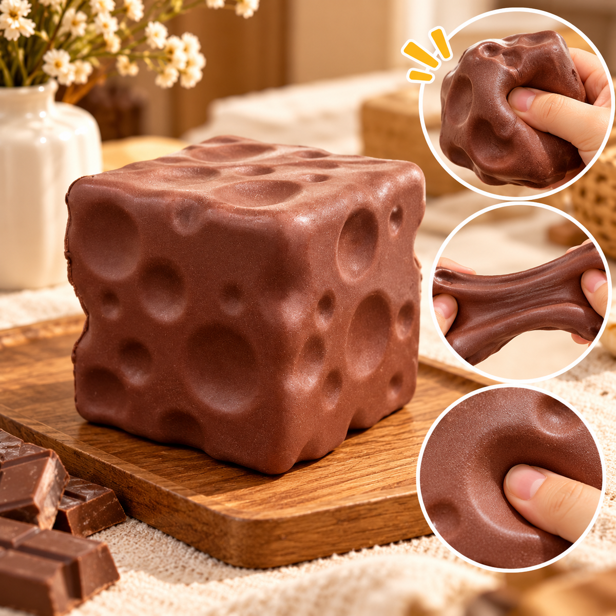Cheese Squishy Mystery Box – Soft Slow-Rising Sensory Toy