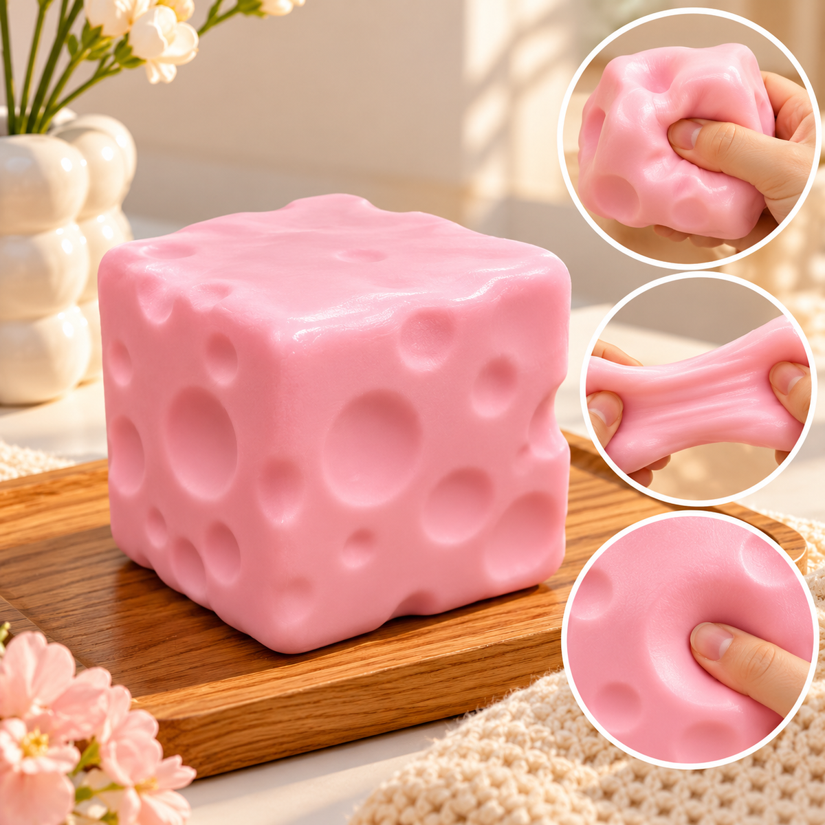 Cheese Squishy Mystery Box – Soft Slow-Rising Sensory Toy
