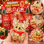 Christmas Squishy Toys – Cute Reindeer Snowman Gingerbread & Gift Box TPR Stress Relief Toys