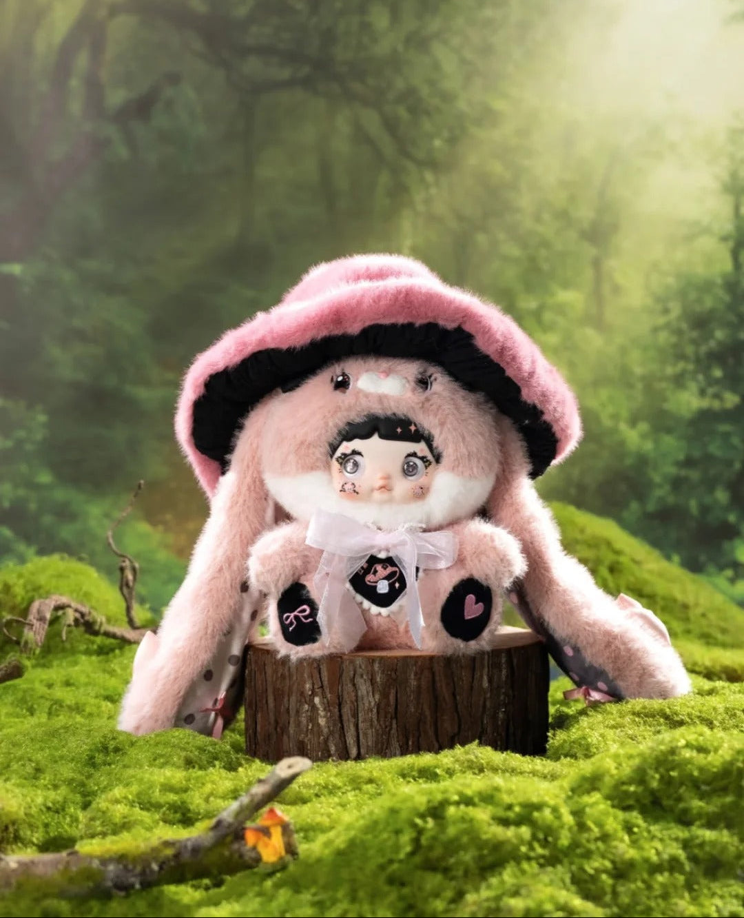 Nommi 400% Mushroom Hat Series - Giant Forest Elf Bunny Blind Box, Dreamy Fairy Tale Mystery Plush Collectible