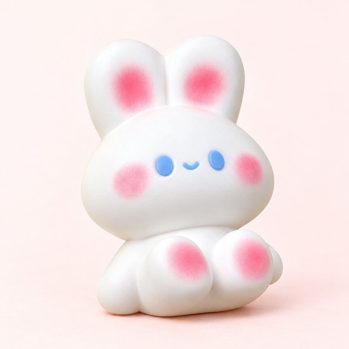 Shy Bunny Squishy – Food-Grade Silicone Sensory Toy