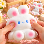Shy Bunny Squishy – Food-Grade Silicone Sensory Toy