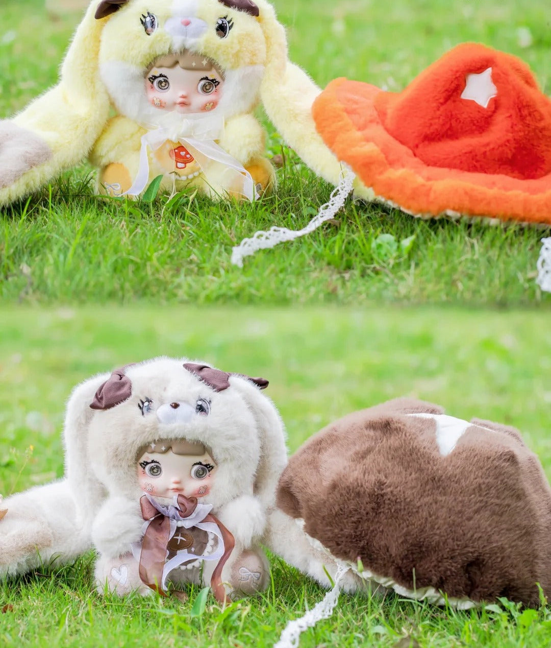 Nommi 400% Mushroom Hat Series Large Plush Blind Box - Giant Fairy Tale Mystery Toy with Interchangeable Eyes & Hats