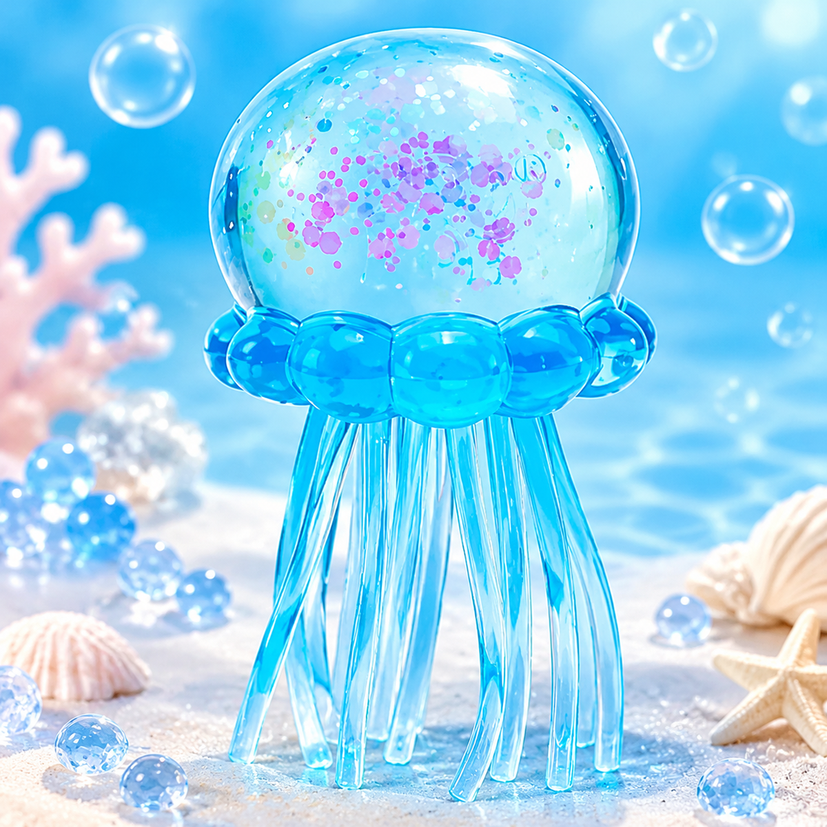Cute Jellyfish TPR Squishy Toy – Soft Maltose-Style Slow Rising Stress Relief Fidget Toy