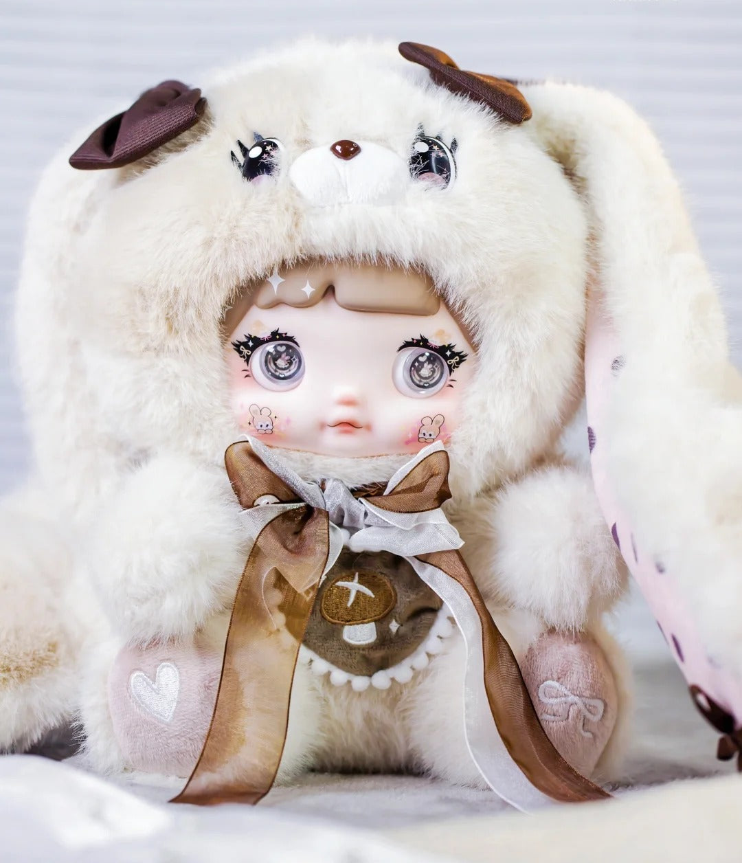 Nommi 400% Mushroom Hat Series Large Plush Blind Box - Giant Fairy Tale Mystery Toy with Interchangeable Eyes & Hats