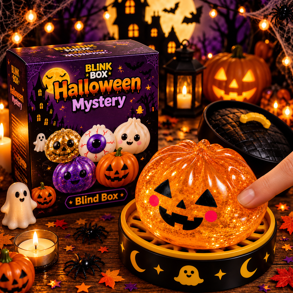 Cute Halloween Ghost Squishy Toy – Soft Squeeze Stress Relief Fidget Toy