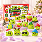 24-Day Christmas Advent Calendar – Funny Green Dumpling Squishy Surprise Box