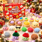 Mystery Dumpling Squishy Advent Calendar – Cute Slow Rising Stress Relief Toy Gift Box